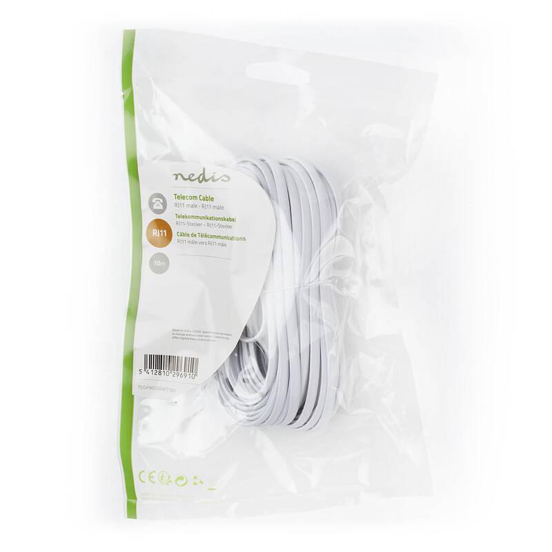Kabel Bandridge telefonní , 10m bílý