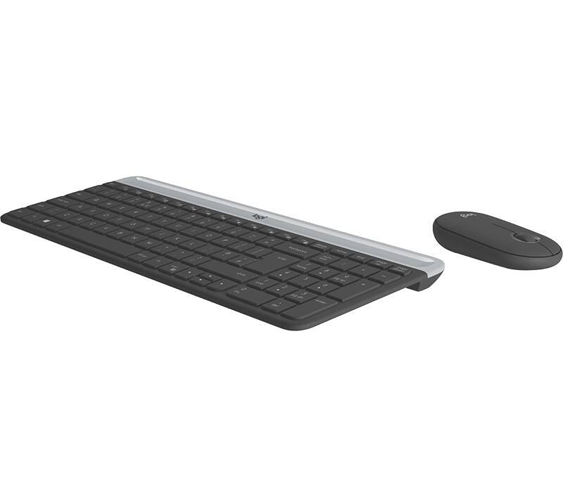 Klávesnice s myší Logitech Wireless Combo Slim MK470 šedá