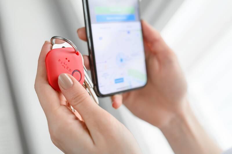 Klíčenka FIXED Smile s motion senzorem, DUO PACK červená modrá