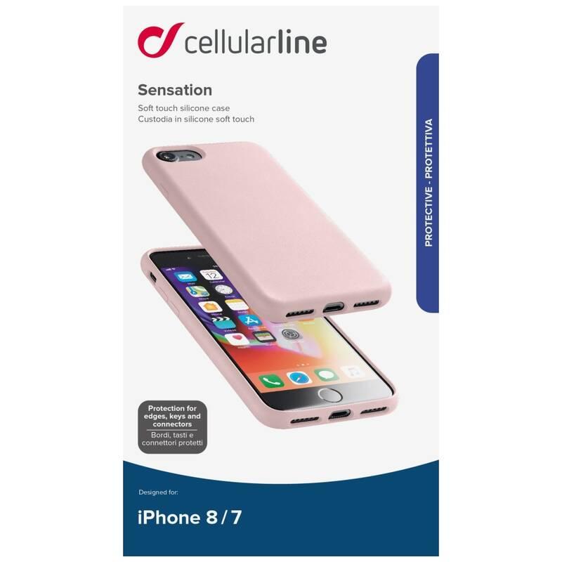 Kryt na mobil CellularLine SENSATION pro Apple iPhone 8 7 růžový