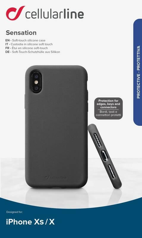 Kryt na mobil CellularLine SENSATION pro Apple iPhone X Xs černý