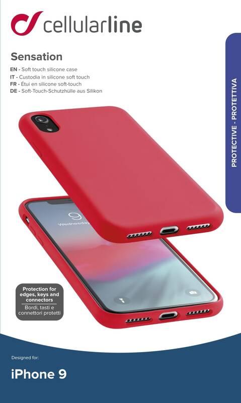 Kryt na mobil CellularLine SENSATION pro Apple iPhone XR červený