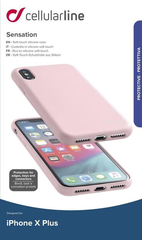 Kryt na mobil CellularLine SENSATION pro Apple iPhone Xs Max růžový