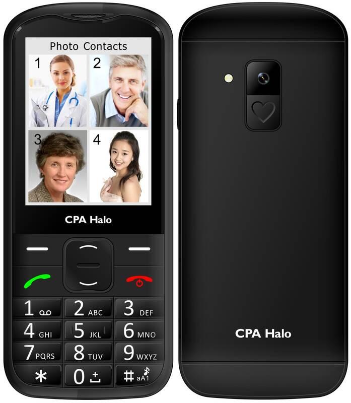 Mobilní telefon CPA Halo 18 Senior s nabíjecím stojánkem černý, Mobilní, telefon, CPA, Halo, 18, Senior, s, nabíjecím, stojánkem, černý