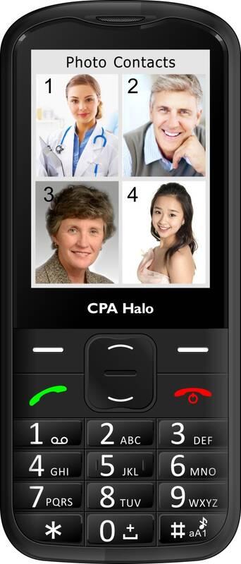 Mobilní telefon CPA Halo 18 Senior s nabíjecím stojánkem černý, Mobilní, telefon, CPA, Halo, 18, Senior, s, nabíjecím, stojánkem, černý