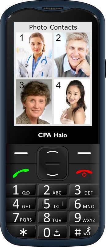 Mobilní telefon CPA Halo 18 Senior s nabíjecím stojánkem modrý, Mobilní, telefon, CPA, Halo, 18, Senior, s, nabíjecím, stojánkem, modrý