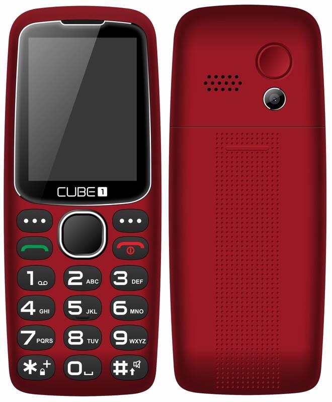 Mobilní telefon CUBE 1 S300 Senior červený