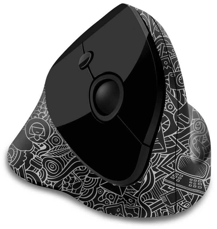 Myš Connect IT Doodle, vertikální, ergonomická černá