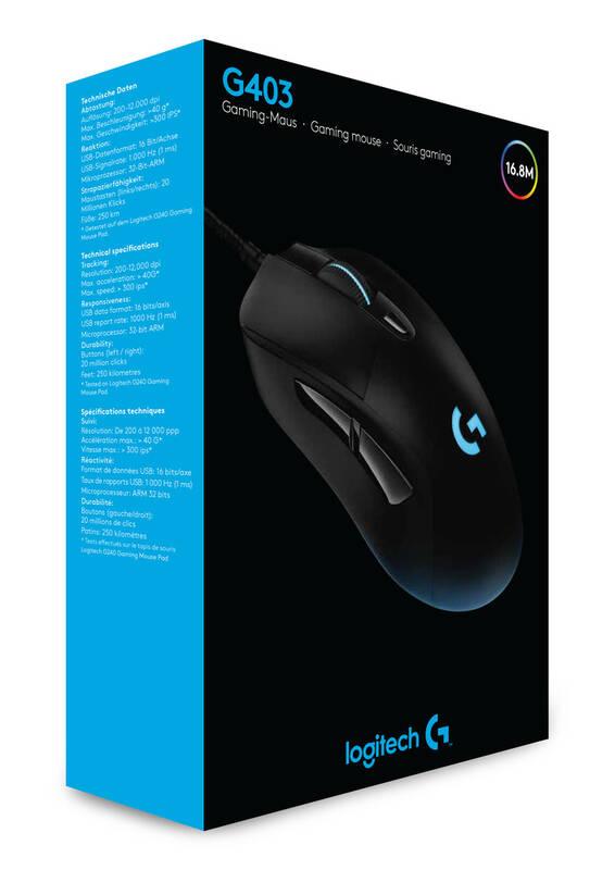 Myš Logitech Gaming G403 Hero černá