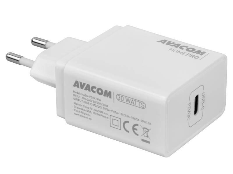 Nabíječka do sítě Avacom HomePRO, USB-C, 30W