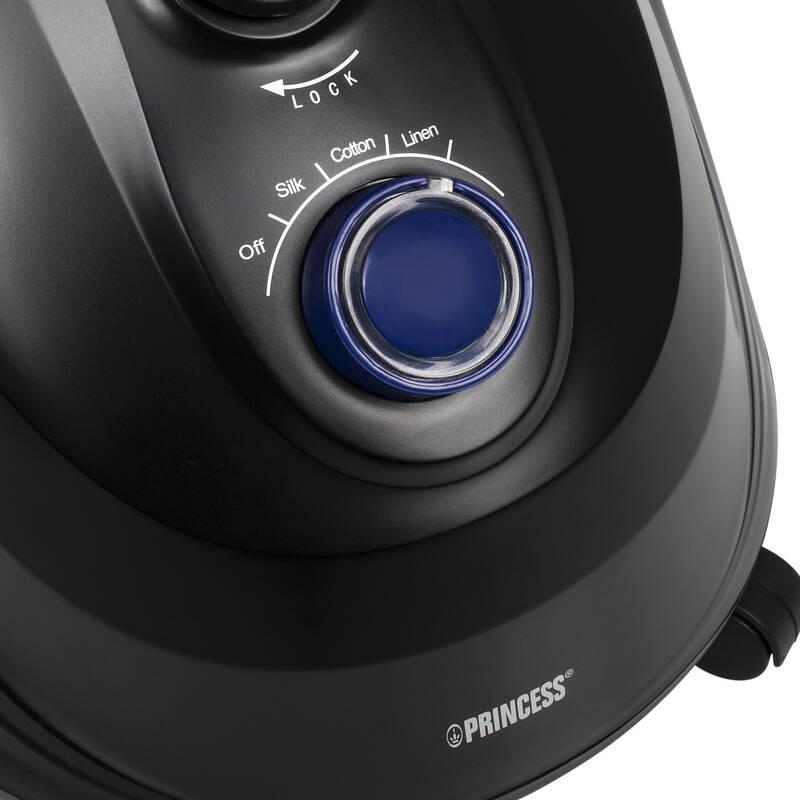 Parní napařovač oděvů Princess 332848 černý modrý