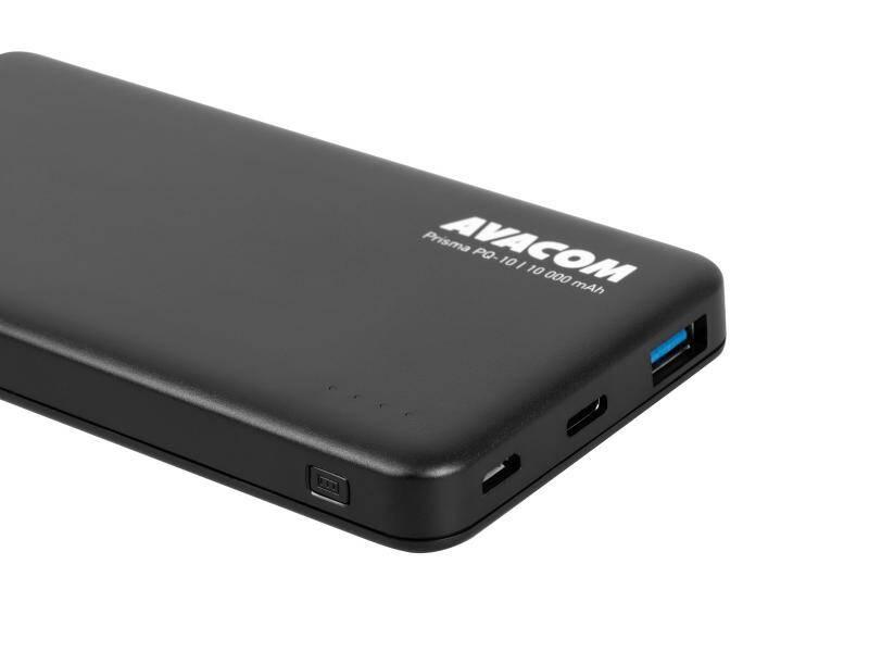 Powerbank Avacom 10000mAh, QC, USB-C PD černá