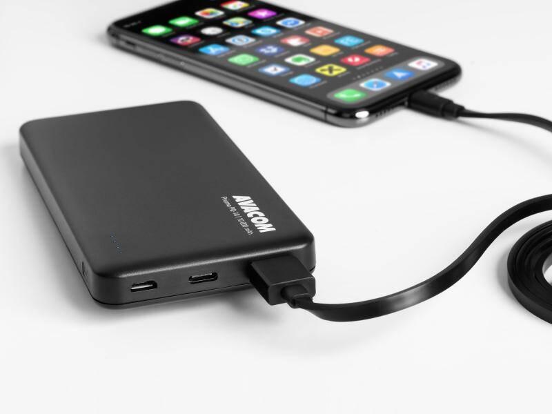 Powerbank Avacom 10000mAh, QC, USB-C PD černá