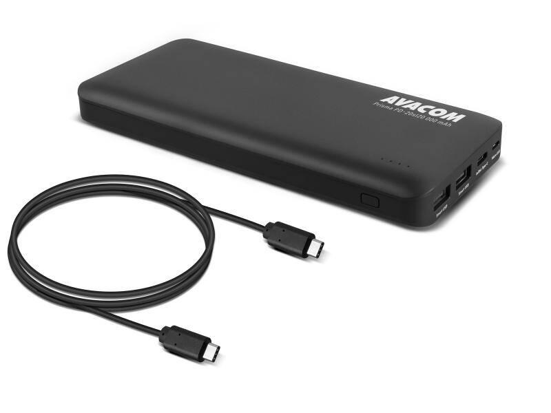 Powerbank Avacom 20000mAh, USB-C PD černá