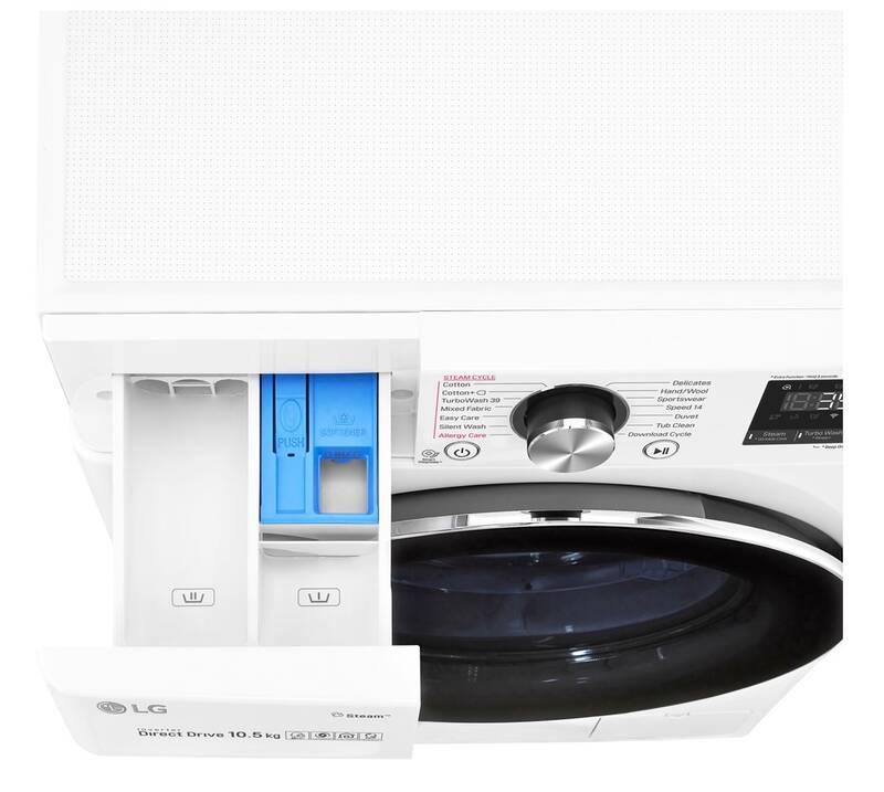Pračka LG F4WV910P2 parní bílá