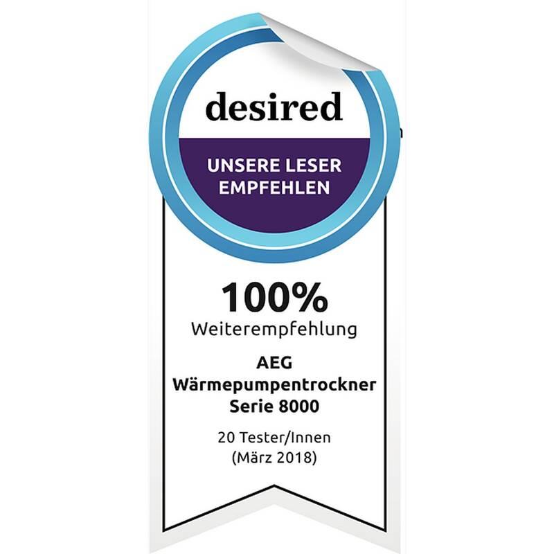 Sušička prádla AEG AbsoluteCare® T8DBK68WC bílá barva