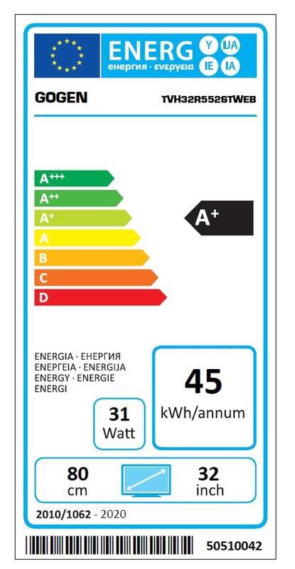 Televize GoGEN TVH 32R552 STWEB černá