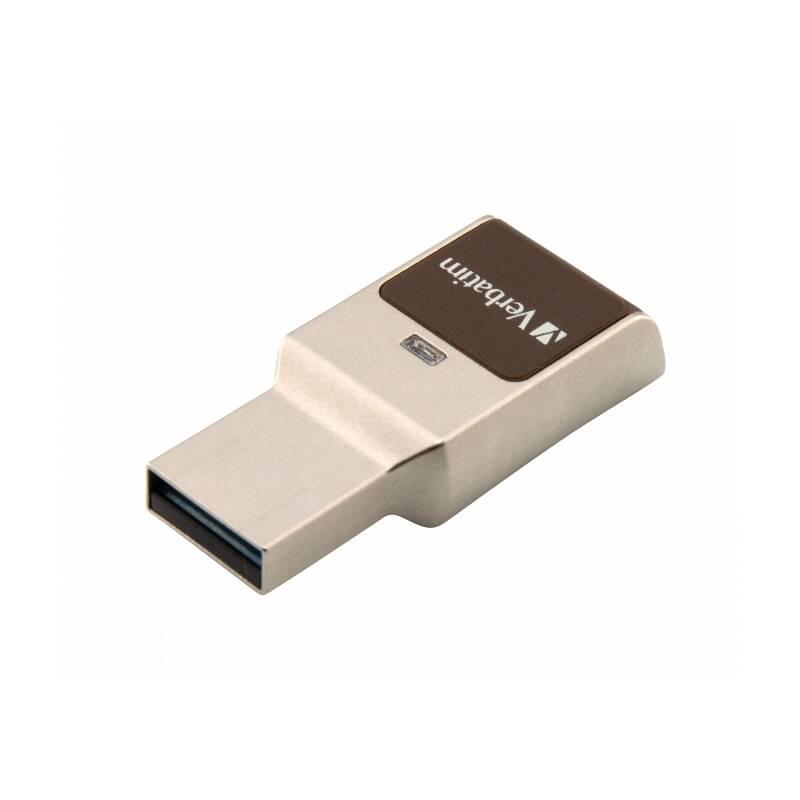 USB Flash Verbatim Fingerprint Secure, 32GB stříbrný