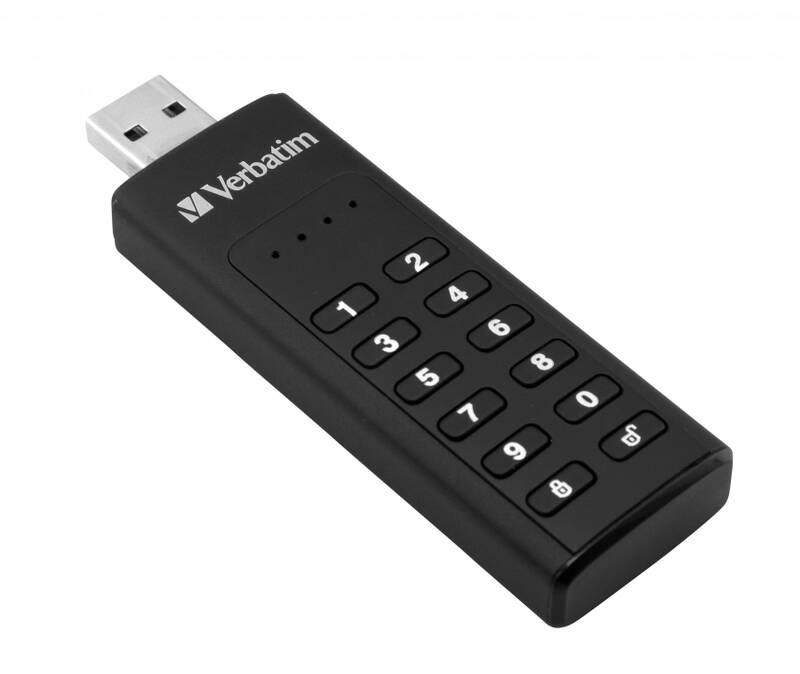 USB Flash Verbatim Keypad Secure, 128GB černý