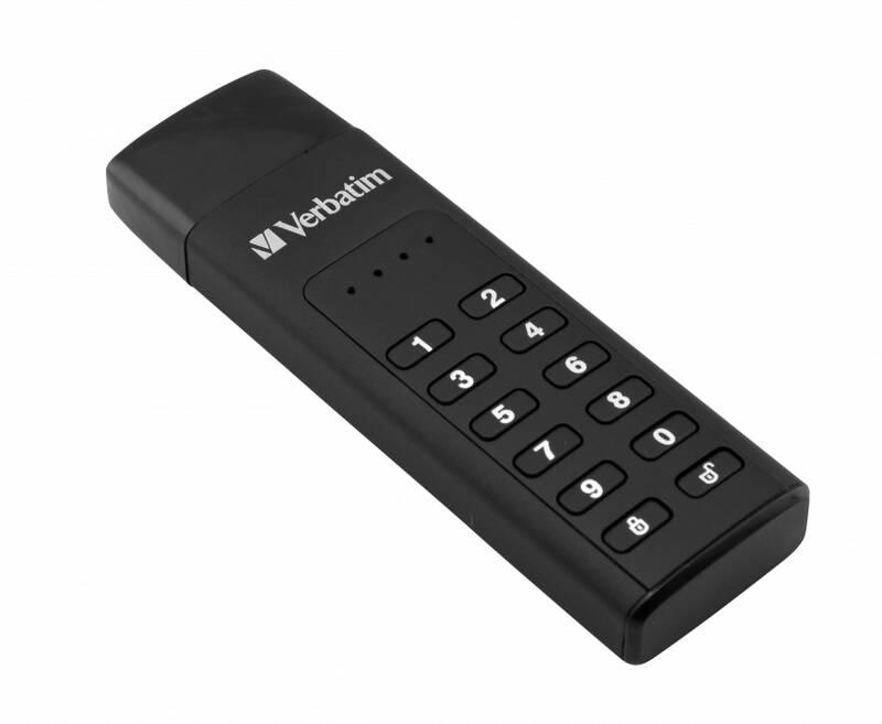 USB Flash Verbatim Keypad Secure, 128GB, USB-C černý