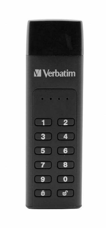 USB Flash Verbatim Keypad Secure, 128GB, USB-C černý