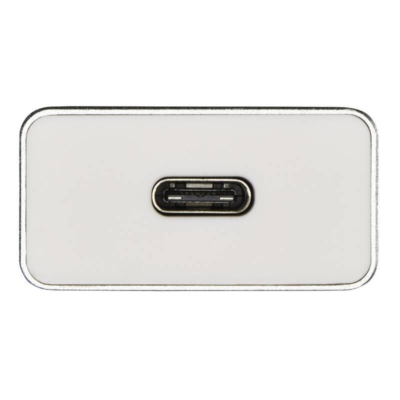 USB Hub Hama USB-C 2x USB, 2x USB-C stříbrný