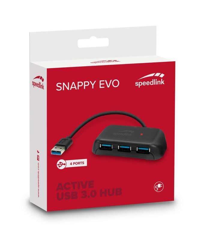 USB Hub Speed Link Snappy Evo USB 3.0 4 x USB 3.0, aktivní černý