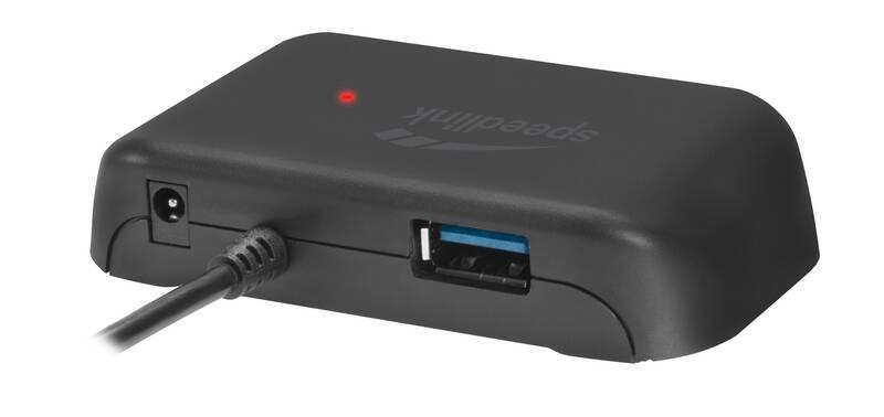 USB Hub Speed Link Snappy Evo, USB-C 4x USB 3.0 černý