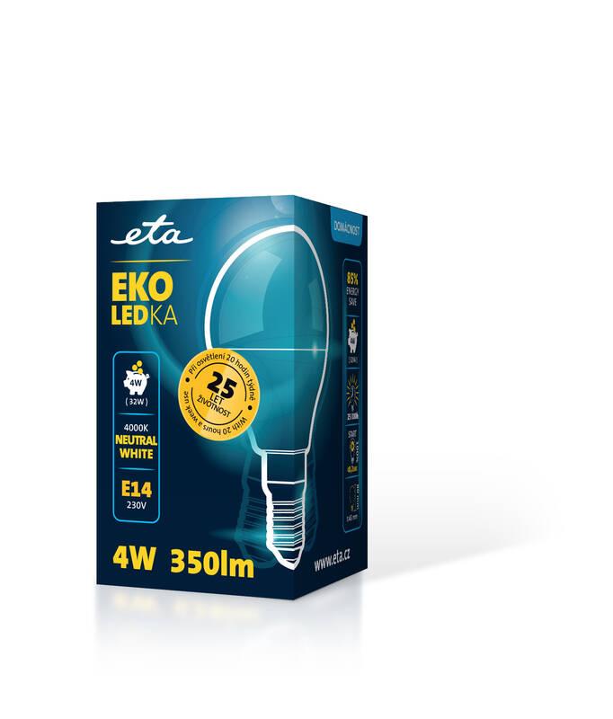 Žárovka LED ETA EKO LEDka mini globe 4W, E14, neutrální bílá, Žárovka, LED, ETA, EKO, LEDka, mini, globe, 4W, E14, neutrální, bílá