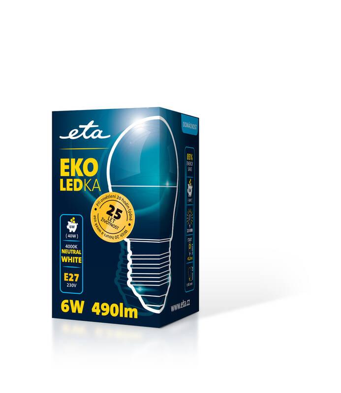 Žárovka LED ETA EKO LEDka mini globe 6W, E27, neutrální bílá