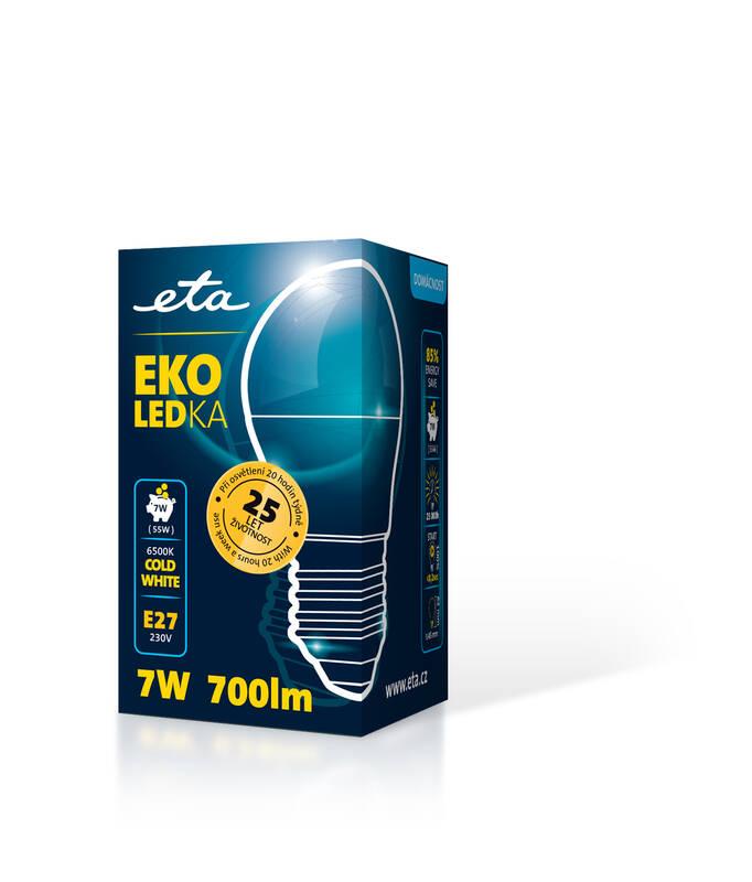 Žárovka LED ETA EKO LEDka mini globe 7W, E27, studená bílá, Žárovka, LED, ETA, EKO, LEDka, mini, globe, 7W, E27, studená, bílá