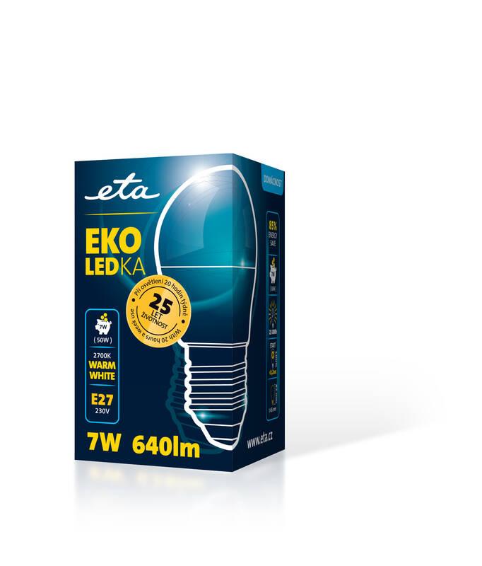 Žárovka LED ETA EKO LEDka mini globe 7W, E27, teplá bílá