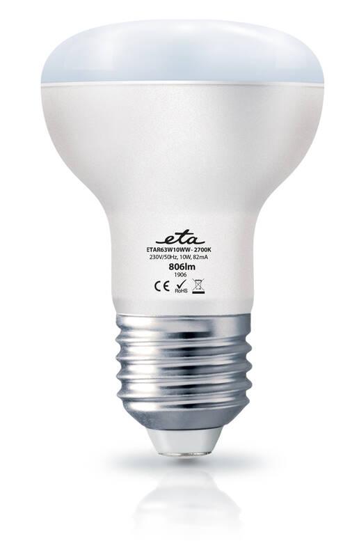 Žárovka LED ETA EKO LEDka reflektor 10W, E27, teplá bílá