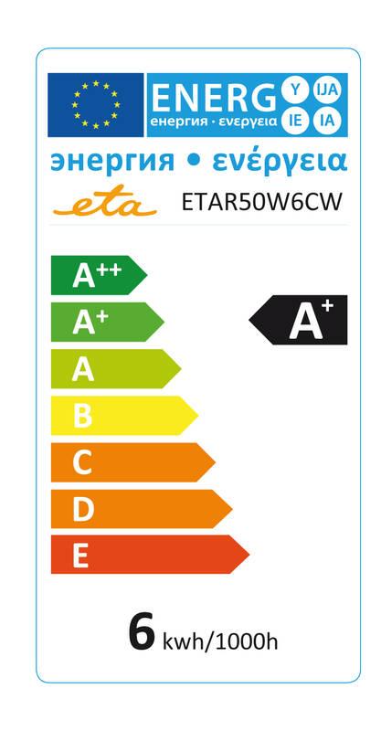 Žárovka LED ETA EKO LEDka reflektor 6W, E14, studená bílá, Žárovka, LED, ETA, EKO, LEDka, reflektor, 6W, E14, studená, bílá