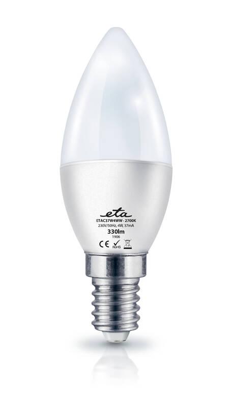 Žárovka LED ETA EKO LEDka svíčka 4W, E14, teplá bílá, Žárovka, LED, ETA, EKO, LEDka, svíčka, 4W, E14, teplá, bílá