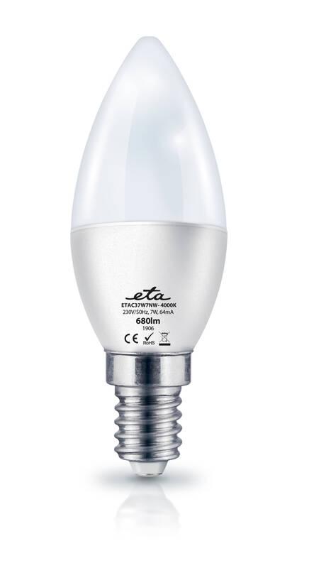 Žárovka LED ETA EKO LEDka svíčka 7W, E14, neutrální bílá