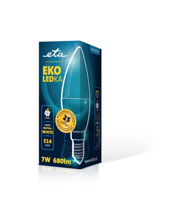 Žárovka LED ETA EKO LEDka svíčka 7W, E14, neutrální bílá