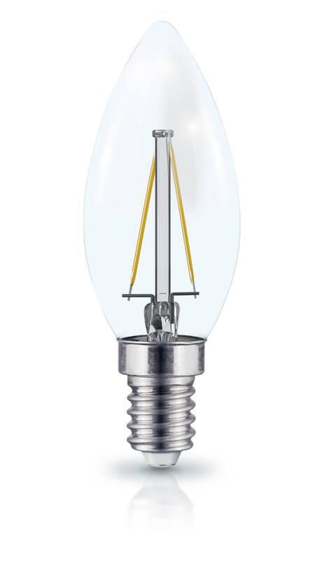 Žárovka LED ETA RETRO LEDka svíčka filiament 5W, E14, teplá bílá