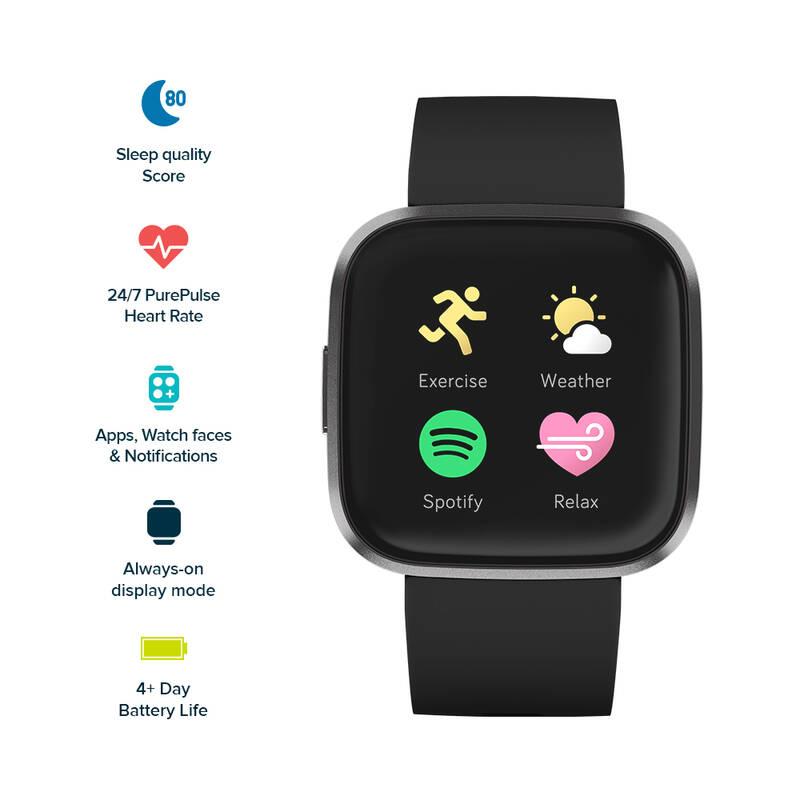 Chytré hodinky Fitbit Versa 2 - Black Carbon