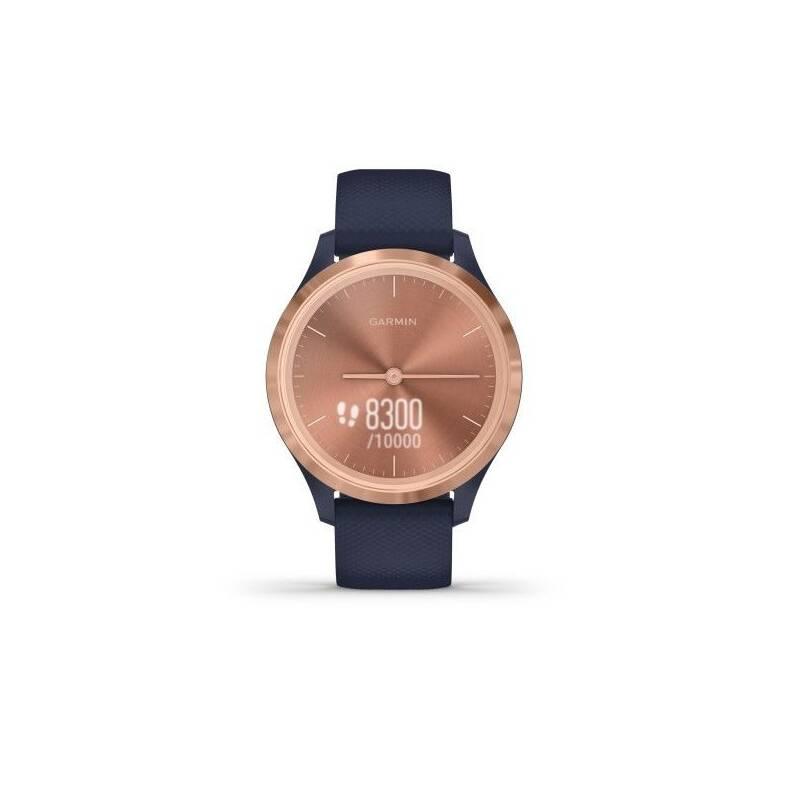 Chytré hodinky Garmin vivomove3S Sport RoseGold Blue
