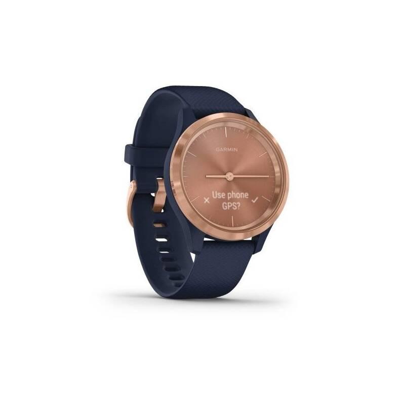 Chytré hodinky Garmin vivomove3S Sport RoseGold Blue
