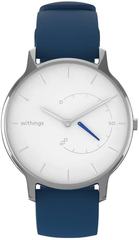 Chytré hodinky Withings Move Timeless Chic stříbrná modrá