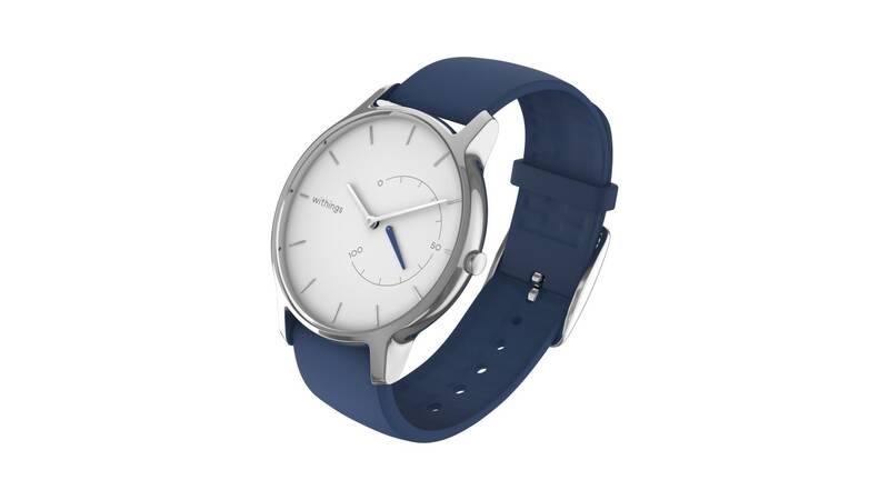 Chytré hodinky Withings Move Timeless Chic stříbrná modrá
