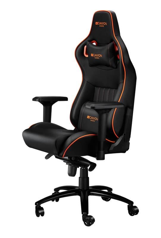 Herní židle Canyon Corax černá oranžová
