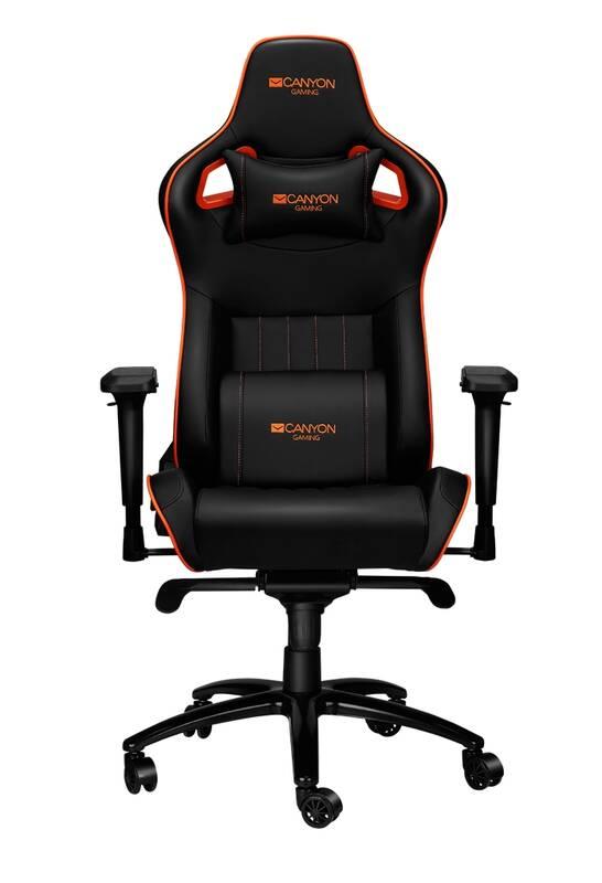 Herní židle Canyon Corax černá oranžová