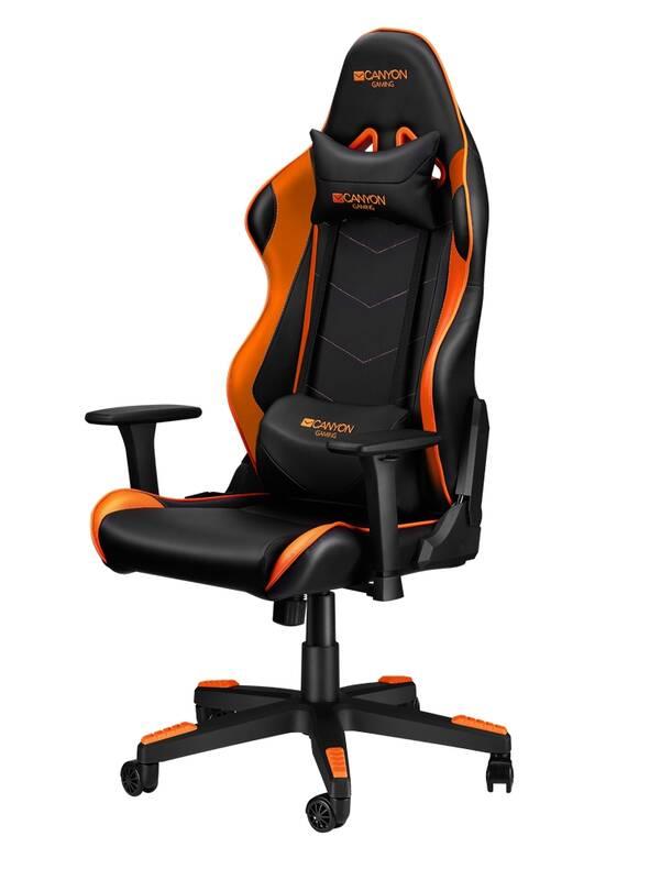 Herní židle Canyon Deimos černá oranžová