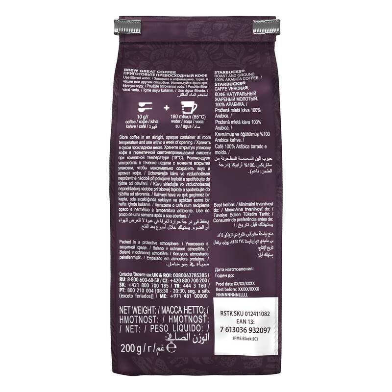Káva mletá Starbucks DARK CAFFE VERONA 200g