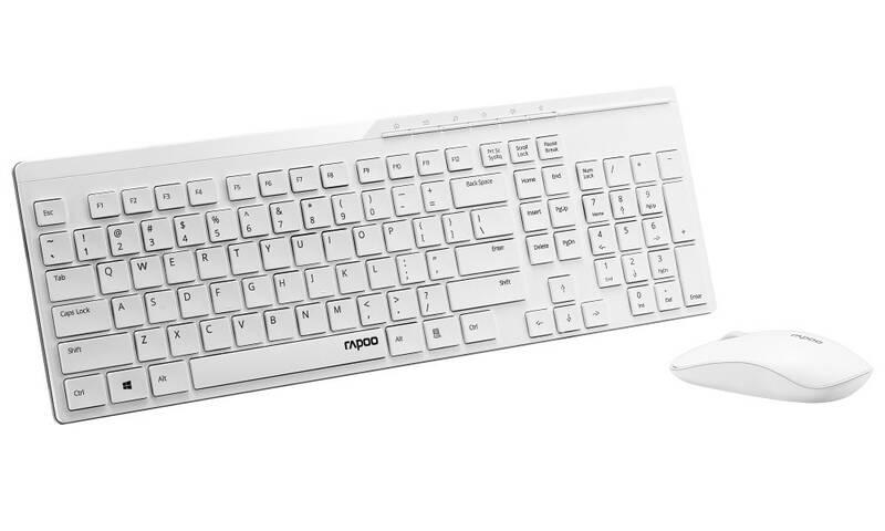 Klávesnice s myší Rapoo X8100, CZ SK layout bílá