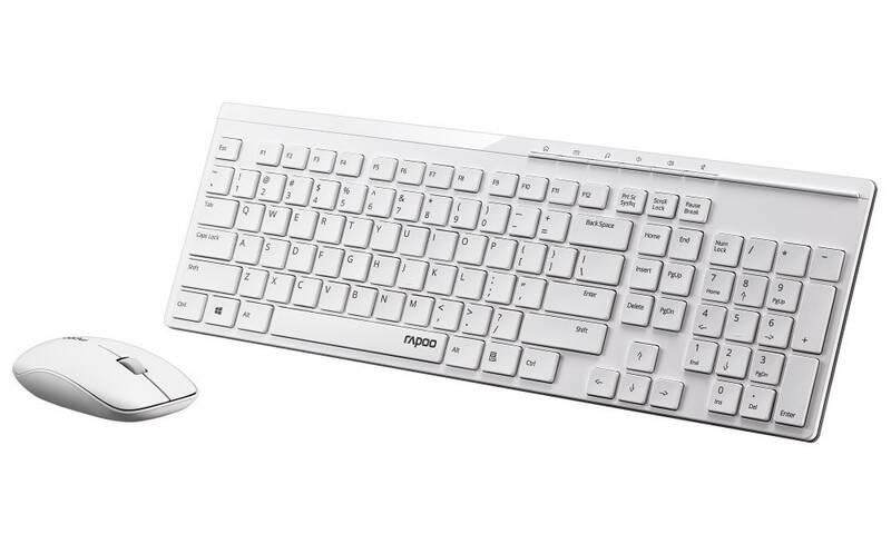 Klávesnice s myší Rapoo X8100, CZ SK layout bílá