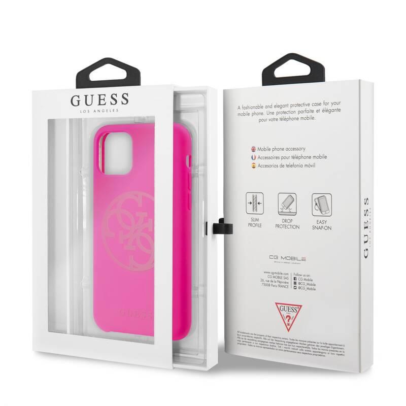 Kryt na mobil Guess 4G Tone on Tone pro Apple iPhone 11 Pro Max růžový